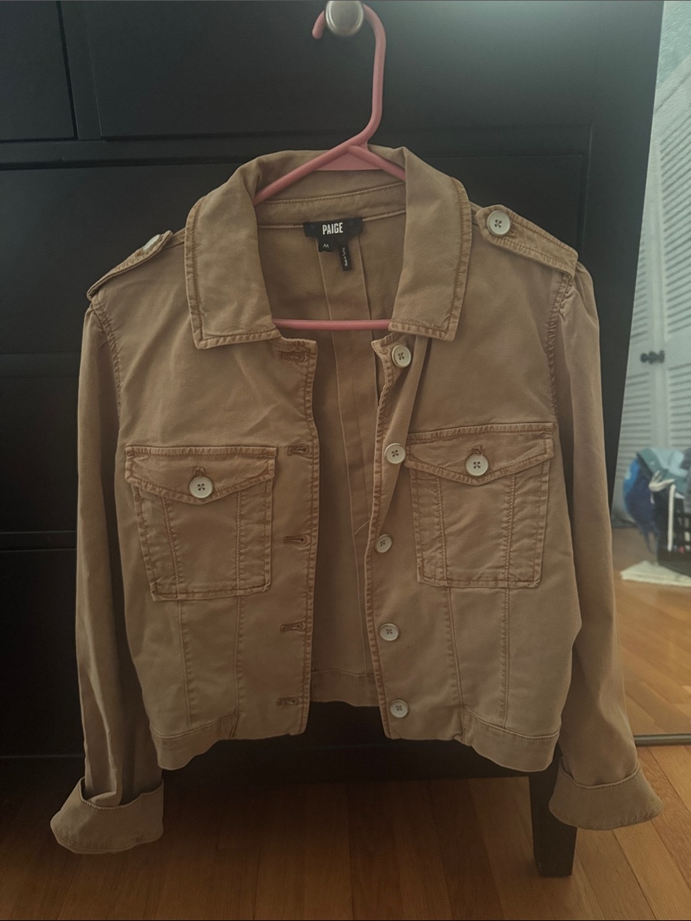 PAIGE Tan Utility Jacket with Chest Pockets